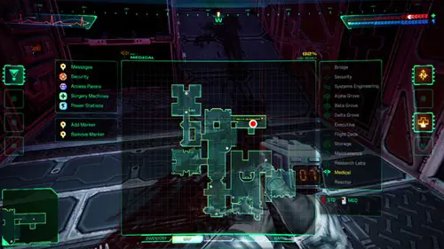 System Shock KE-41 Minipistol map location