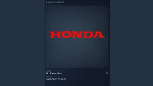 Image of a Honda logo decal in Armored Core 6