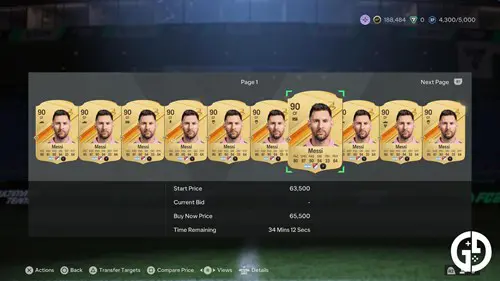 Lionel Messi on the transfer market in EA FC 24