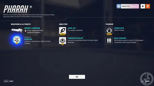 Pharah's abilities in Overwatch 2