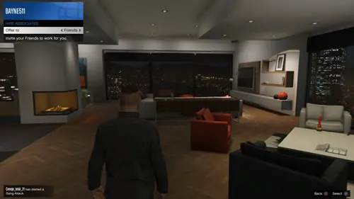 Select friend to hire a bodyguard in GTA Online.