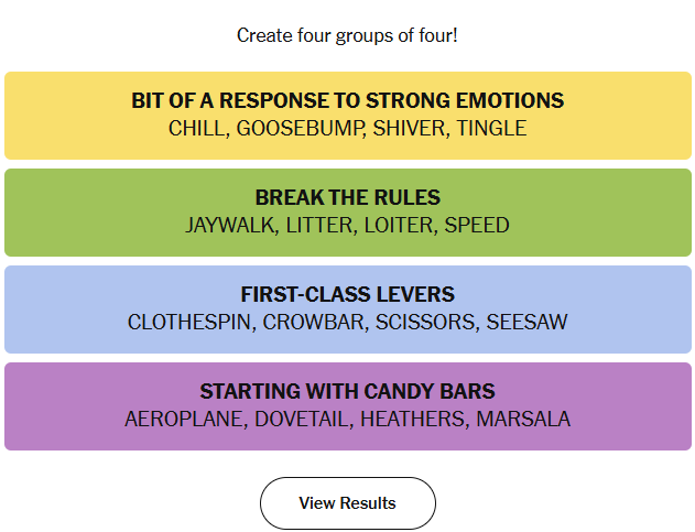 Connections Answers 8th January 2026