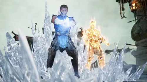 Mortal Kombat 1 scorpion and Sub-zero before a fight