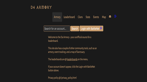 D4 Armoury homepage