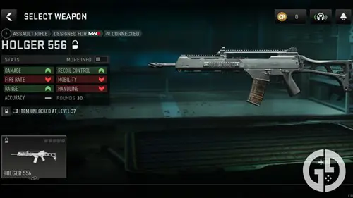 The Holger 556 Assault Rifle in Warzone Mobile