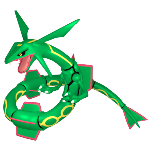 Rayquaza's sprite from Pokemon Home.