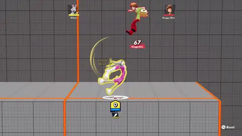 Bugs Bunny finishes a combo with an up-air in MultiVersus.