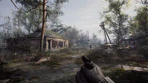 Key art of an abandoned village in STALKER 2