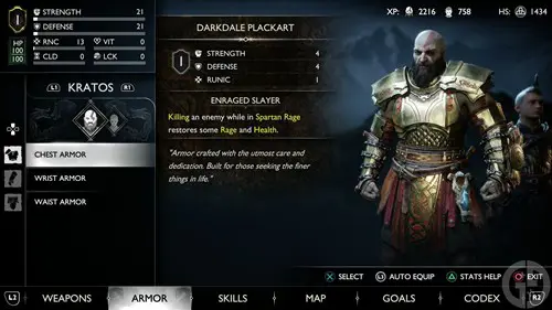 Darkdale armour in God of War Ragnarok