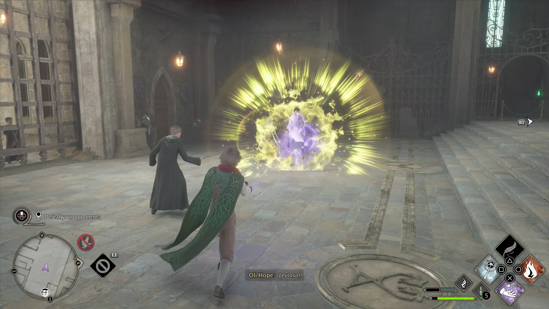 Breaking a shield in Hogwarts Legacy