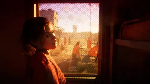 Lucia in her prison jumpsuit in GTA VI.