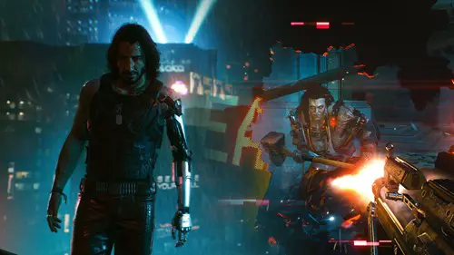 Keanu Reeves as Johnny Silverhand in Cyberpunk 2077