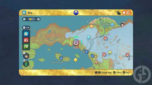 The location of the 7-Star Samurott Tera Raid in Pokemon Scarlet & Violet