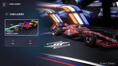 F1 Manager 2024 Create a team livery