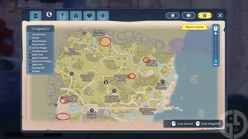 Screenshot of Dawnray locations in Palia