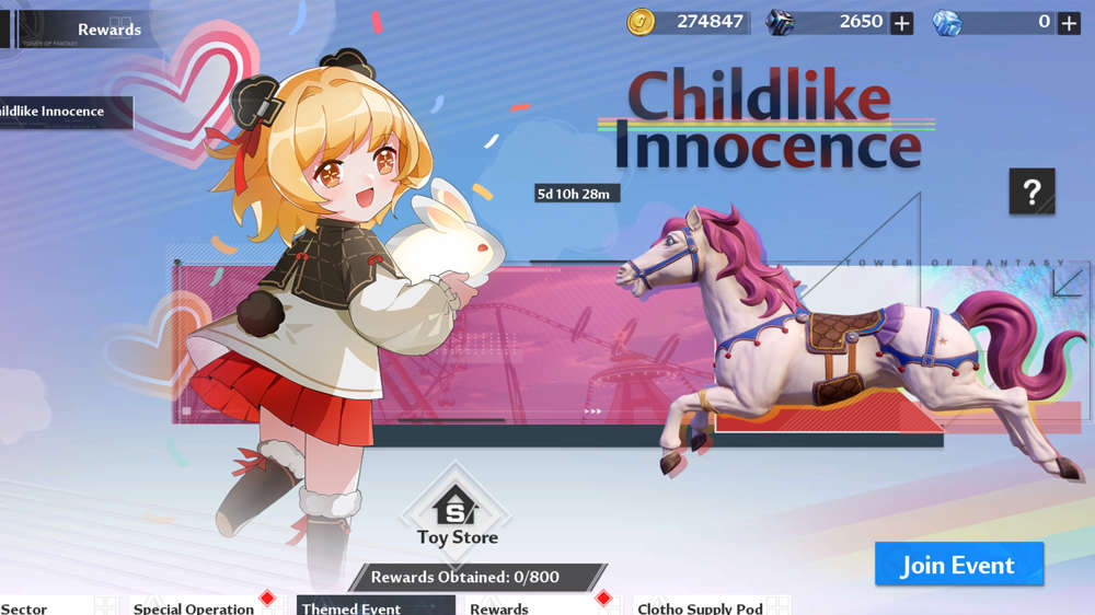 Here's how you can join the Childlike Innocence event in Tower of Fantasy