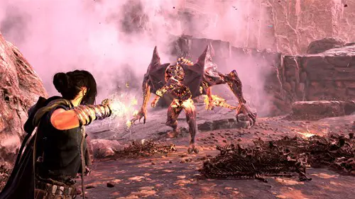 Forspoken screenshot showing combat