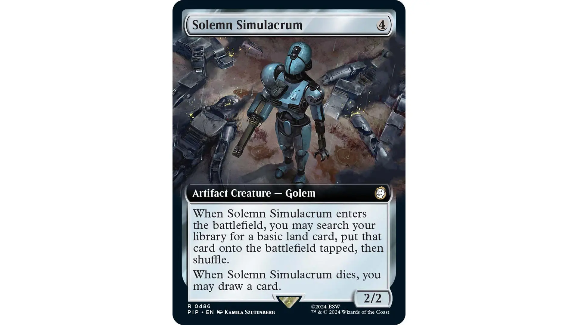 MTG Fallout 0017 Solemn Simulacrum Borderless