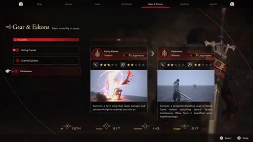 Image of the rising flames and heatwave abilities in Final Fantasy 16