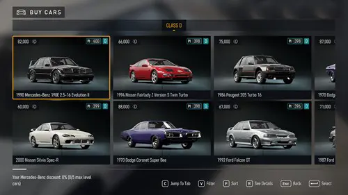 The fastest d-class cars in Forza Motorsport