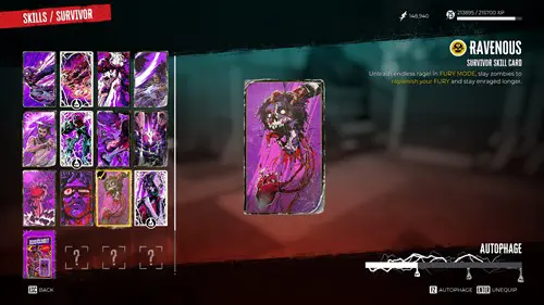 an image of the Dead Island 2 Survivor skill cards