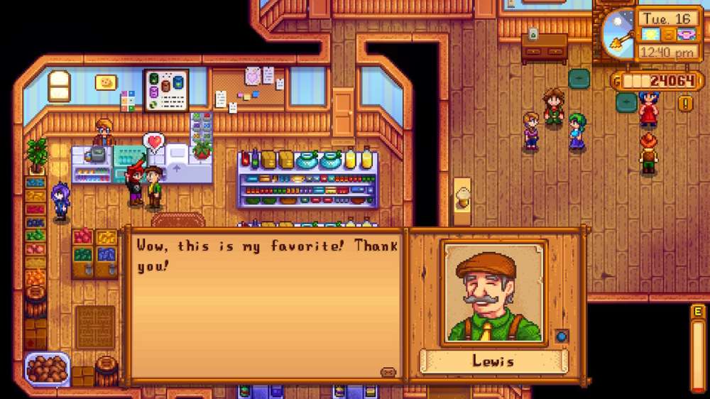 Stardew Valley Lewis gifts, schedule & Heart Events