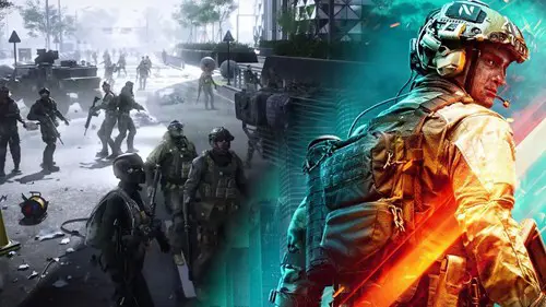 Battlefield 2042 poster and bots