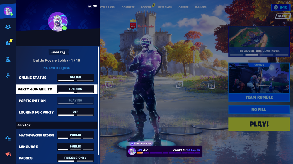 Fortnite Party Joinability Settings Explained