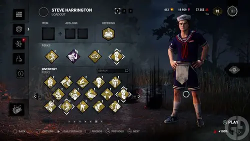 Steve Harrington's Second Wind build in DbD