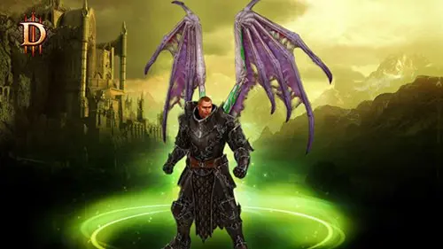 A character from Diablo 3 with unlocked cosmetic wings