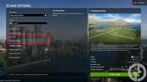 Image of the cheats available in Cities Skylines 2 and how to enable them