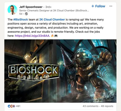 BioShock 4 recruitment is ramping up