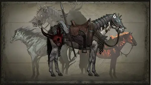 concept art of mounts in Diablo 4