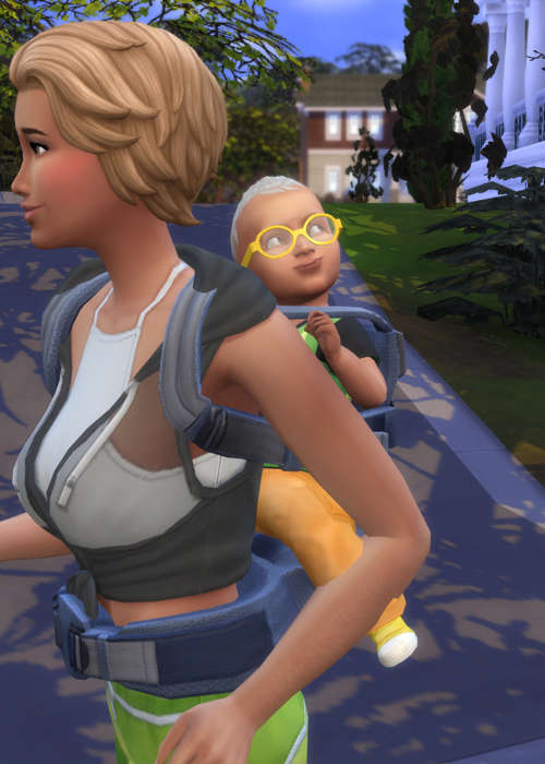 How to use a baby carrier in The Sims 4 Growing Together