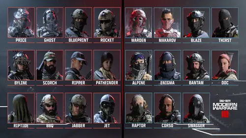 MW3 all Operators