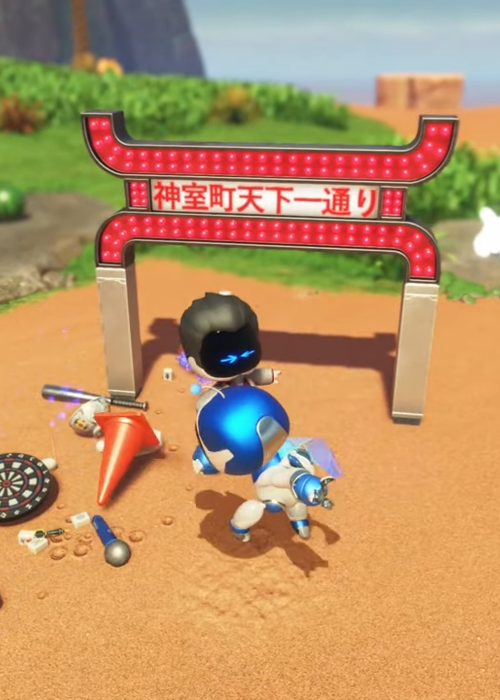 Astro Bot: How to make a tough guy drop all his items