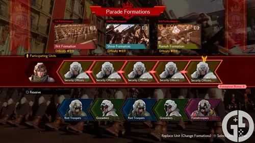 Image of the best formations for the Junon parade in Final Fantasy 7 Rebirth