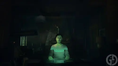 Saga Anderson profiling in the Mind Place in Alan Wake 2