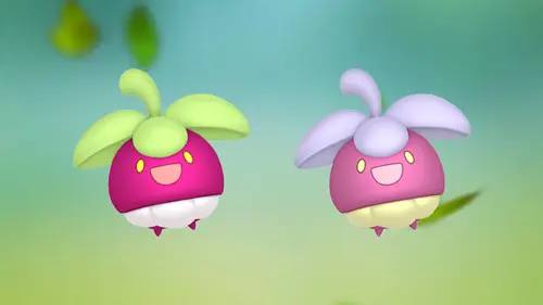 Regular and Shiny Bounsweet in Pokemon GO