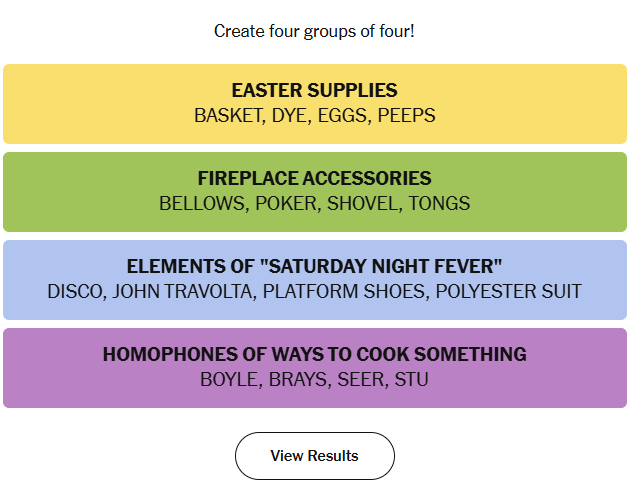 Connections Answers 19th February 2026