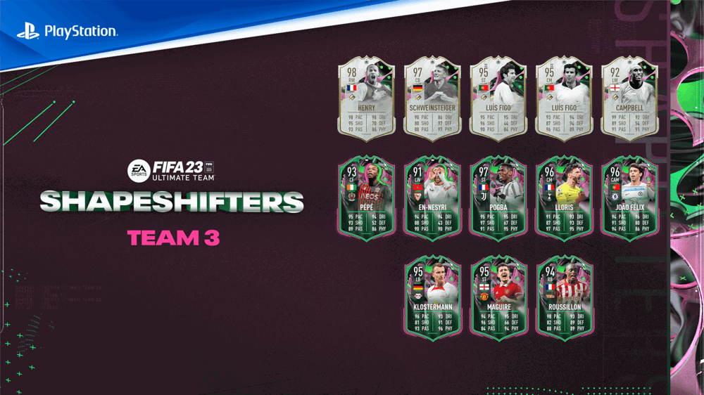 FIFA 23 FUT Shapeshifters Team 3 promo players: Henry, Pogba, Maguire