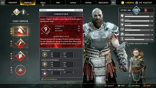 god of war best armor zeus armor set