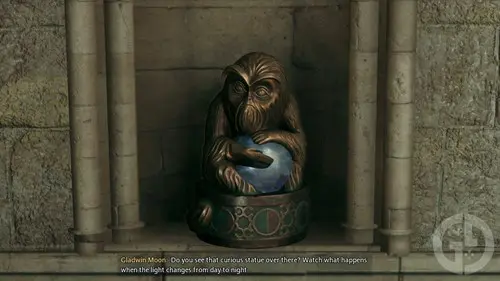 The first Demiguise statue you see in Hogwarts Legacy