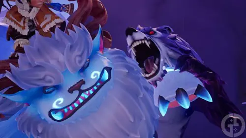 Nunu and Willump fend off a wolf in Song of Nunu