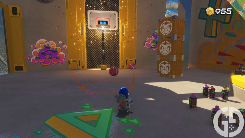 Astro Bot: How to successfully dunk the basketball in Construction Derby