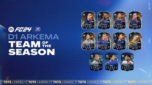 Image of the TOTS D1 Arkema squad in EA FC 24