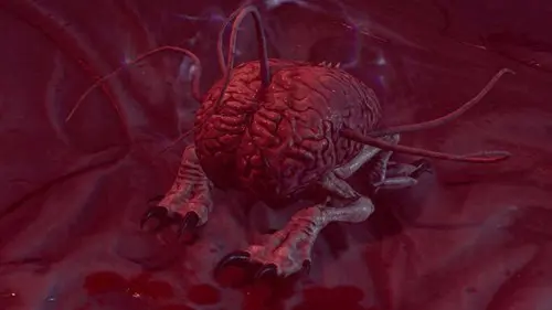 An Intellect Devourer, a talking brain from Baldur's Gate 3.