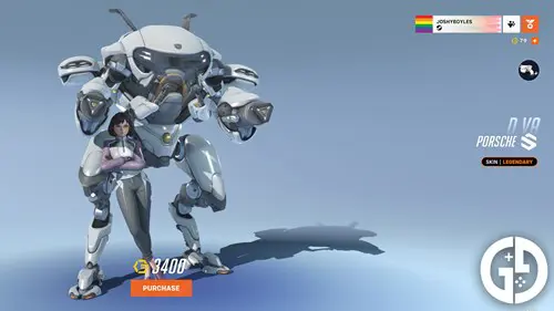 D.va Porsche skin in Overwatch 2