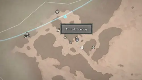 An Altar of Cleansing on the Diablo 4 map