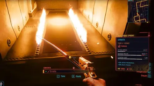 The Thermal Katana in Cyberpunk 2077